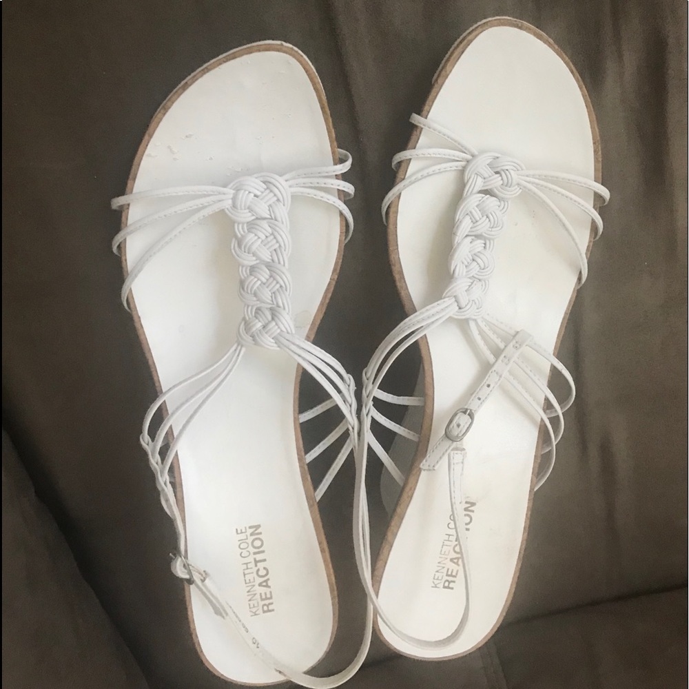 🌸KENNETH COLE REACTION SZ 10 WHITE Strappy Heels